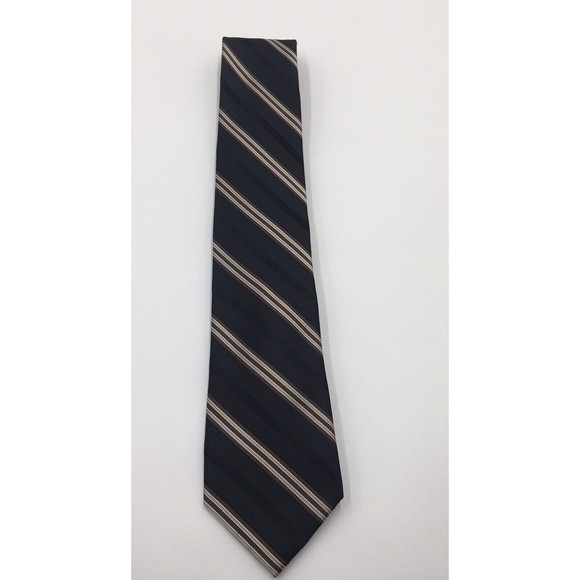 Nautica Silk Neck Tie Diagonal Striped Red/Silver/Blue/ Black - Picture 1 of 6